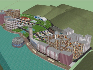 residential housing complex Modèle 3D