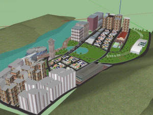 residential housing complex 3D Model