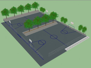 sport field for cities or schools 3D मॉडल
