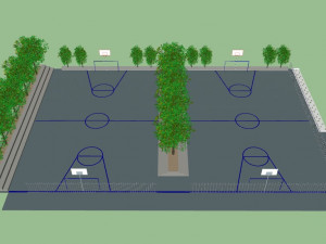 sport field for cities or schools 3D मॉडल
