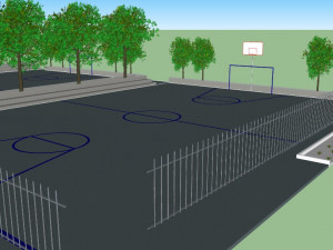 sport field for cities or schools 3D मॉडल