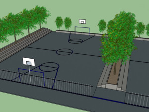 sport field for cities or schools 3D मॉडल