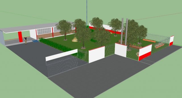 garden for schools 3D Модель .c4d .max .obj .3ds .fbx .stl .blend 