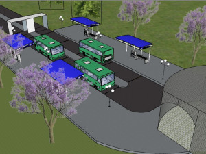 intermodal station Model 3D
