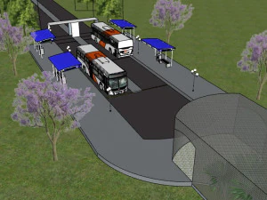 intermodal station 3D Model