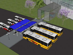 intermodal station Model 3D