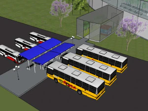 intermodal station 3D Model