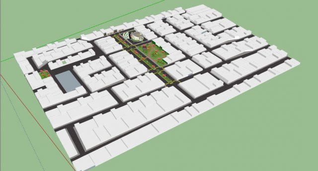 conceptual housing complex Model 3D .c4d .max .obj .3ds .fbx .stl .blend 