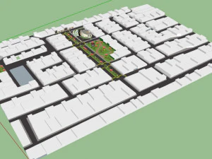 वैचारिक आवास परिसर 3D मॉडल