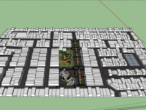 conceptual housing complex Model 3D