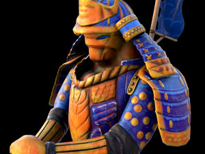 samurai with armor 3D Model