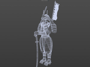 samurai with armor 3D Model