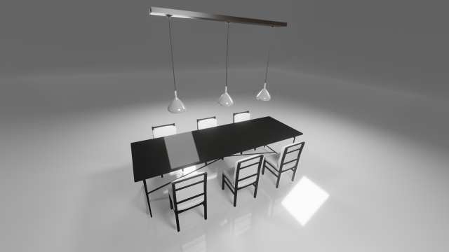 dining set Model 3D .c4d .max .obj .3ds .fbx .stl .blend 