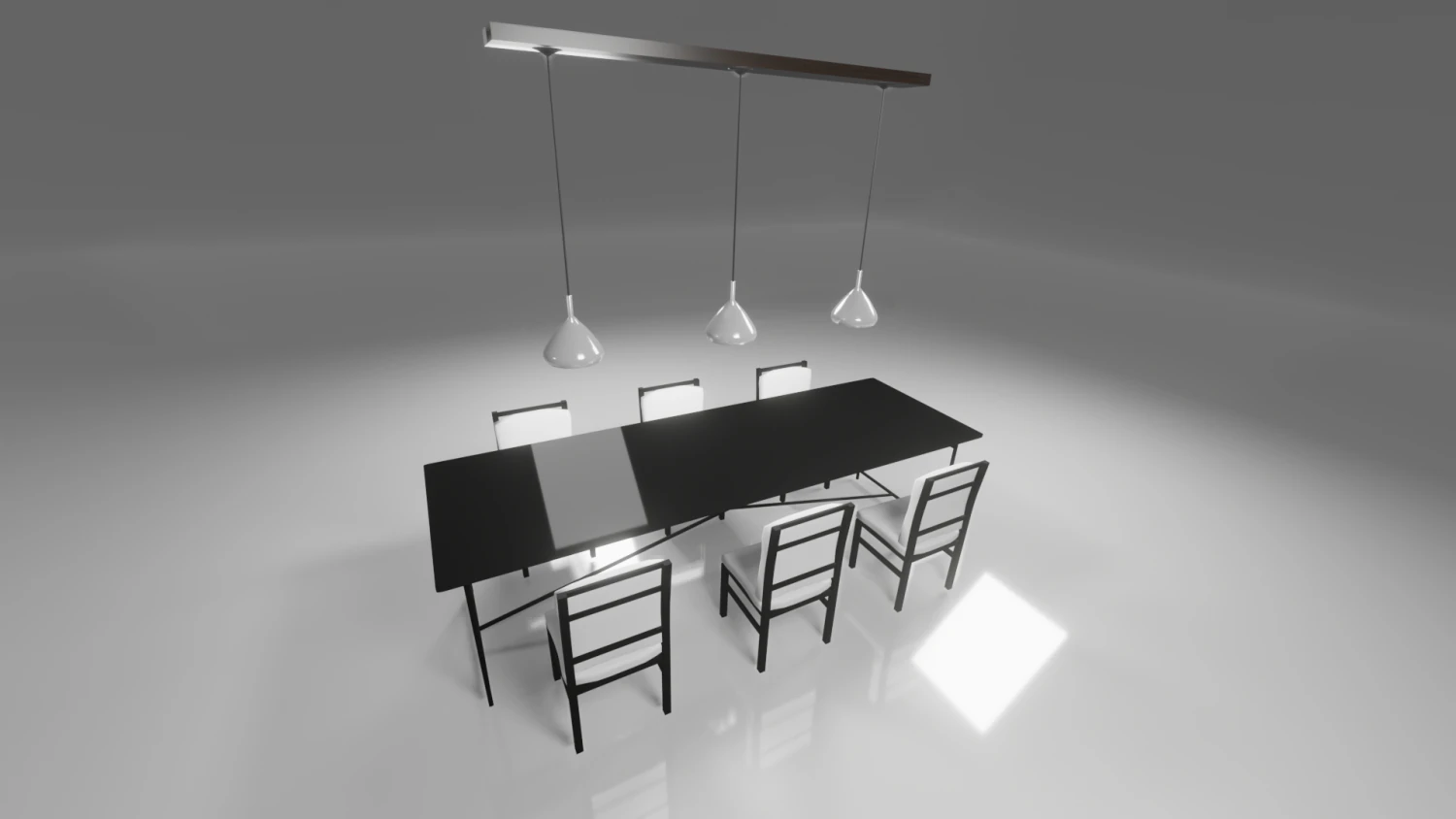 dining set 3D Model .c4d .max .obj .3ds .fbx .stl .blend 