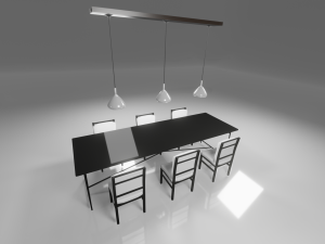 dining set Modèle 3D