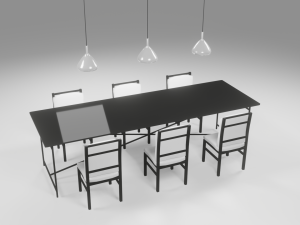 dining set Model 3D