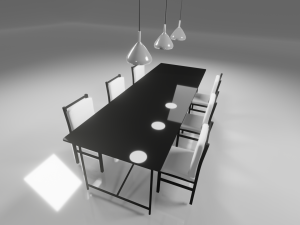 dining set Model 3D