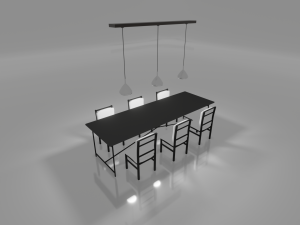 dining set Model 3D