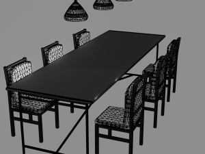 dining set Model 3D