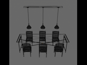 dining set Model 3D