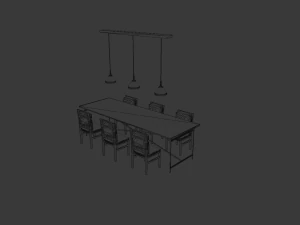dining set 3D Model