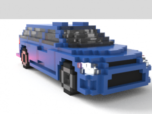 universal voxel car Modelo 3D
