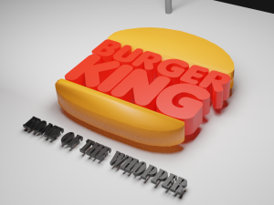 burger king new logo 3d 3Dモデル