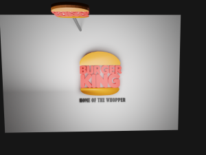 burger king new logo 3d 3Dモデル
