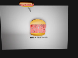 burger king new logo 3d 3D Model