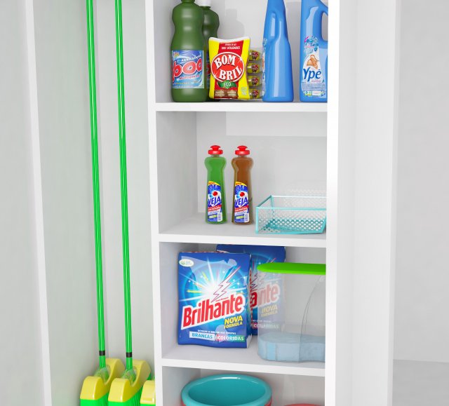 cabinet laundry cleaning supplies Modelo 3D .c4d .max .obj .3ds .fbx .stl .blend 