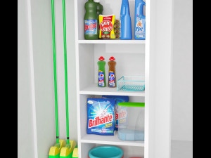 cabinet laundry cleaning supplies Modelo 3D