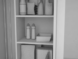 cabinet laundry cleaning supplies 3D Model