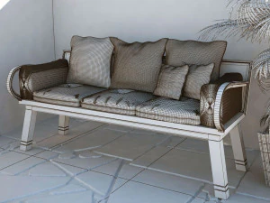 panchina da giardino Modello 3D