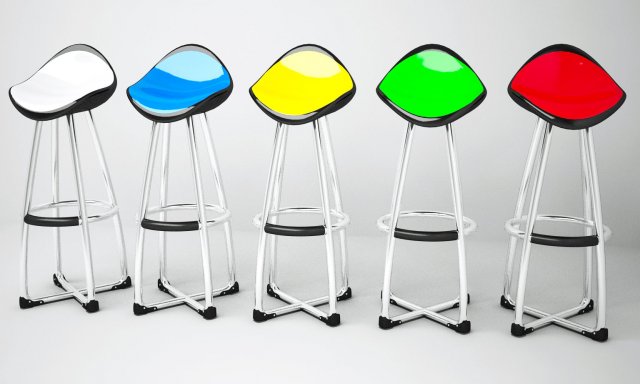 stoolcolor 3D Модель .c4d .max .obj .3ds .fbx .stl .blend 