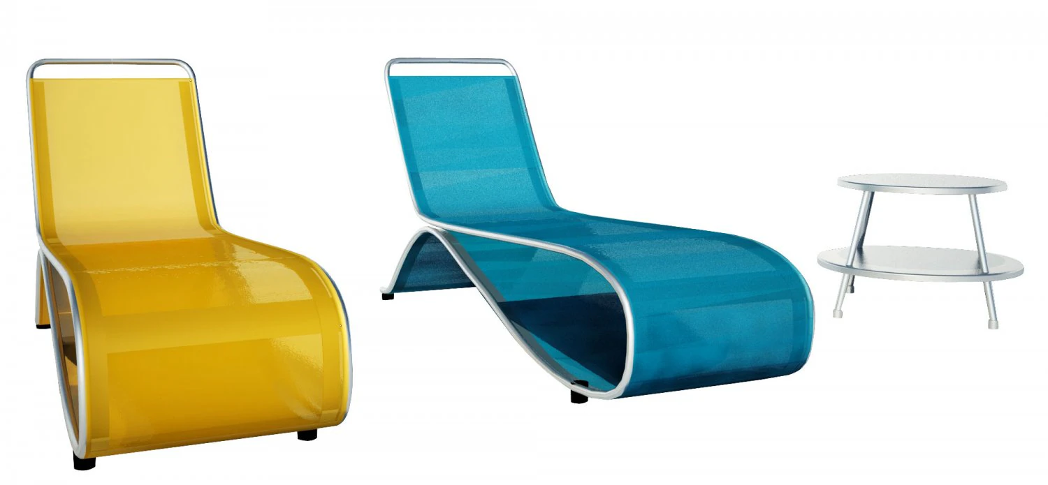 poolchair 3D Model .c4d .max .obj .3ds .fbx .stl .blend 
