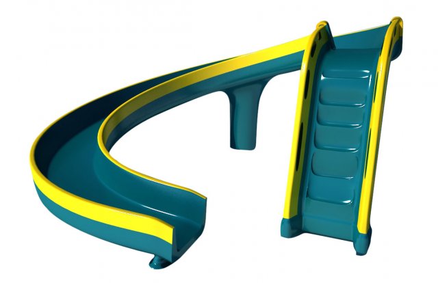 toboggan slide 3D Модель .c4d .max .obj .3ds .fbx .stl .blend 