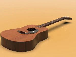 アコースティックギター 3Dモデル