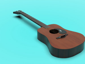 guitar acoustic Modello 3D