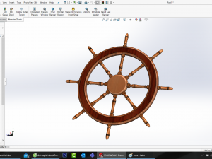 ship steering wheel 3D Model