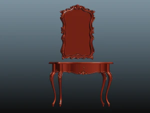 konsola z lustrem Model 3D