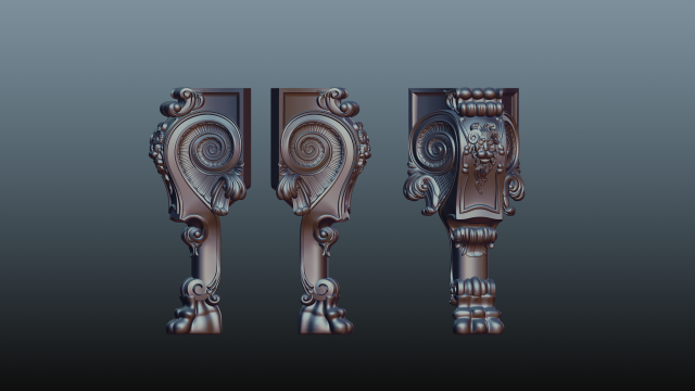table leg Model 3D .c4d .max .obj .3ds .fbx .stl .blend