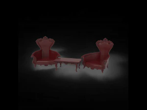 कुर्सी और मेज 3D मॉडल