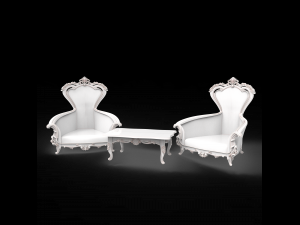 armchair and table 3D Модель