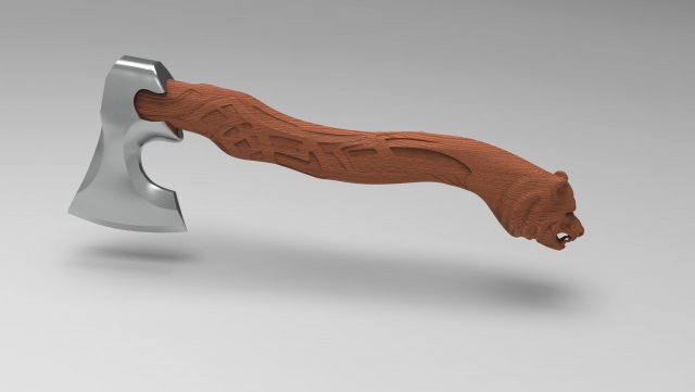 bear-headed ax 3Dモデル .c4d .max .obj .3ds .fbx .stl .blend 