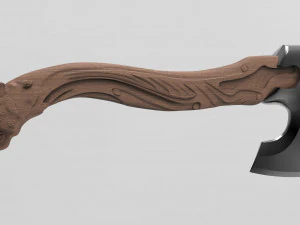 machado de cabeça de tigre Modelo 3D