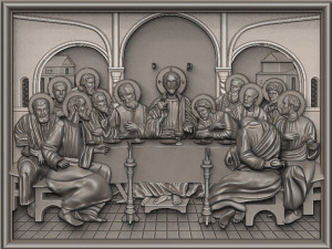 the last supper bas-relief 3Dプリントモデル
