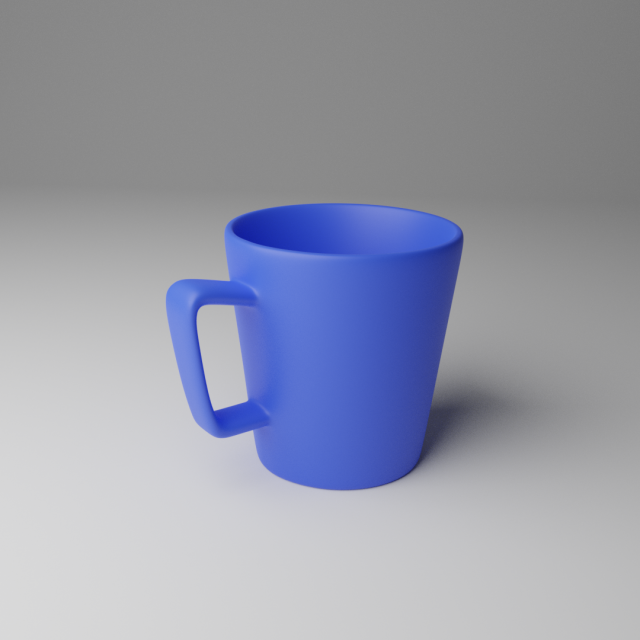 blue cup 3Dモデル .c4d .max .obj .3ds .fbx .stl .blend 