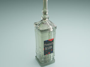 bottle of rum 3D मॉडल