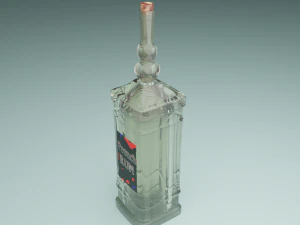 bottle of rum 3D Model