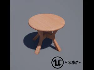 mini chair 3d for unreal engine 4 low-poly 3D Model